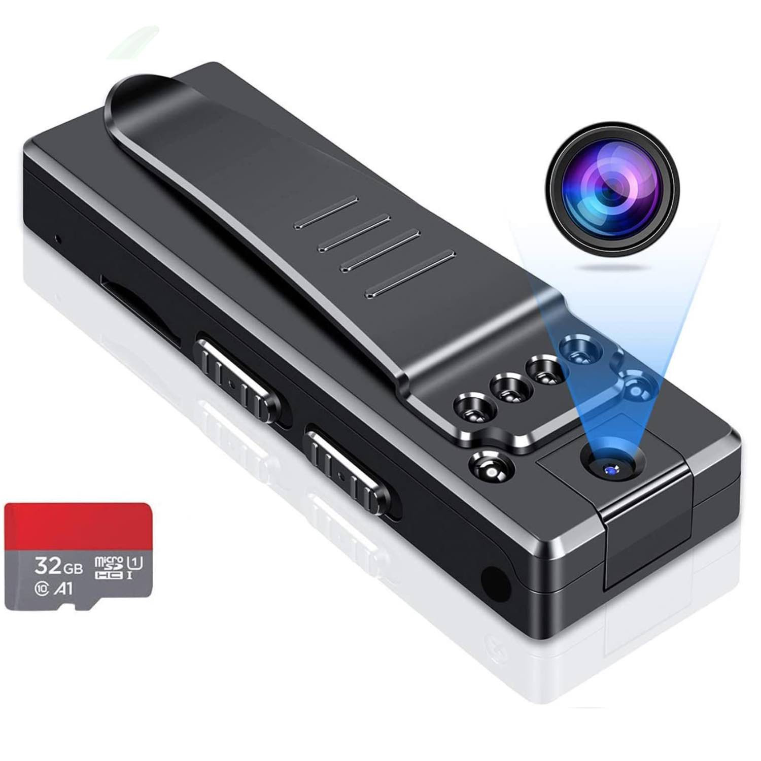 4K FHD High Resolution Wearable Mini Hidden Moveable Spy Camera