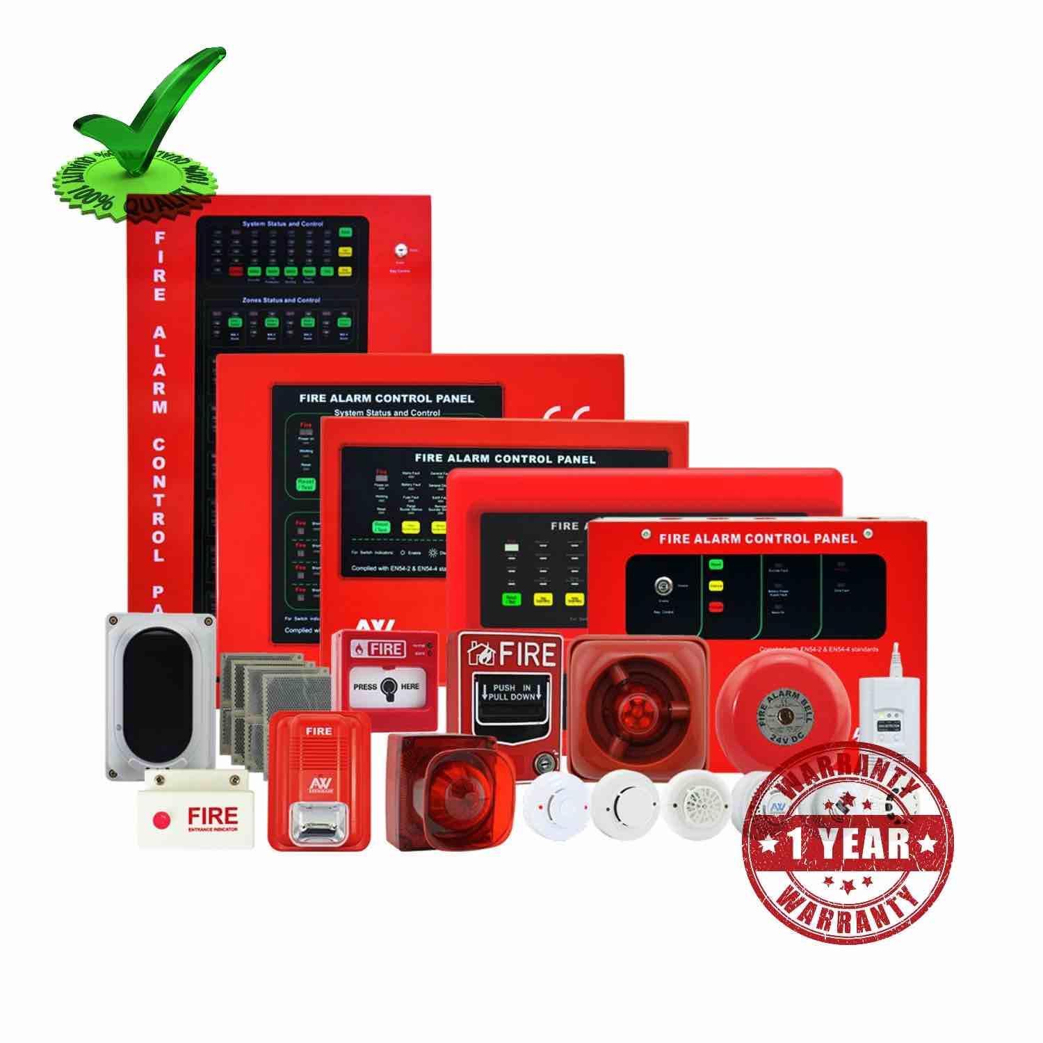 16 Zone Addressable Fire Alarm Control Panel